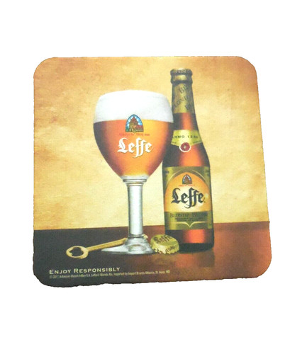 Leffe vintage beer coaster - leffe,